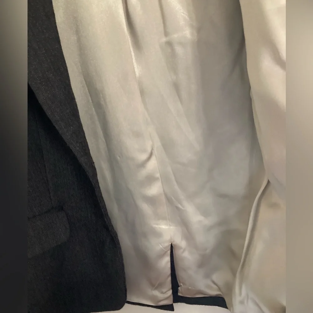 J Crew/Wool Blend Schoolboy Blazer/Size 4/Dark Charcoal Gray-Black - Picture 5 of 8